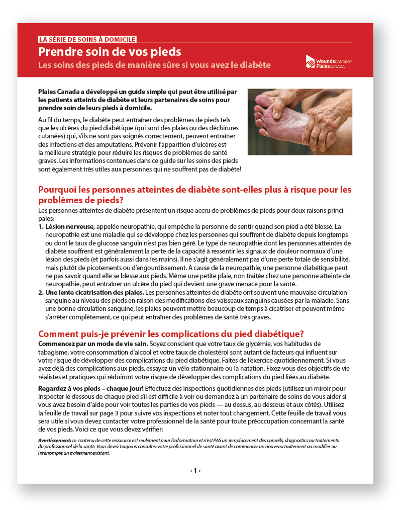 Prendre soin de vos pieds: Les soins des pieds de manière sécuritaire si vous avez le diabète