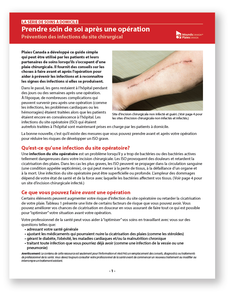 Prendre soin de soi après une chirurgie: Prévention des infections du site chirurgical
