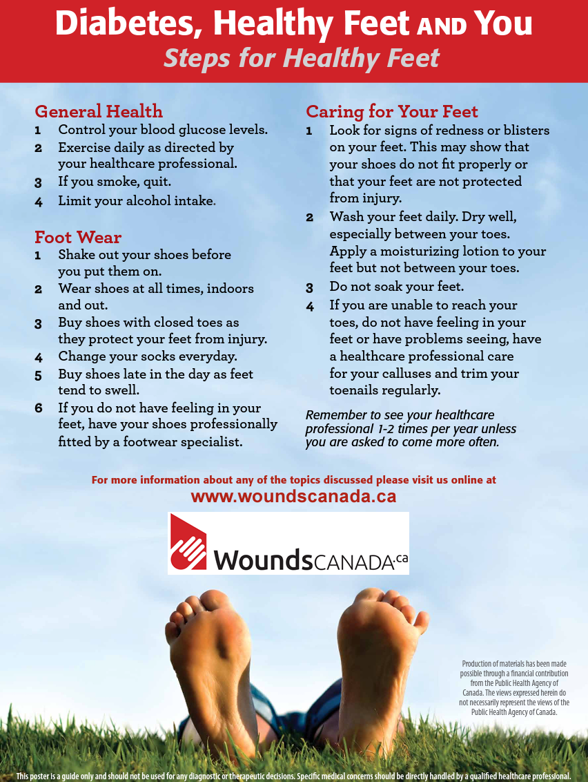 Diabetes, Healthy Feet and You: Poster for Clinicians