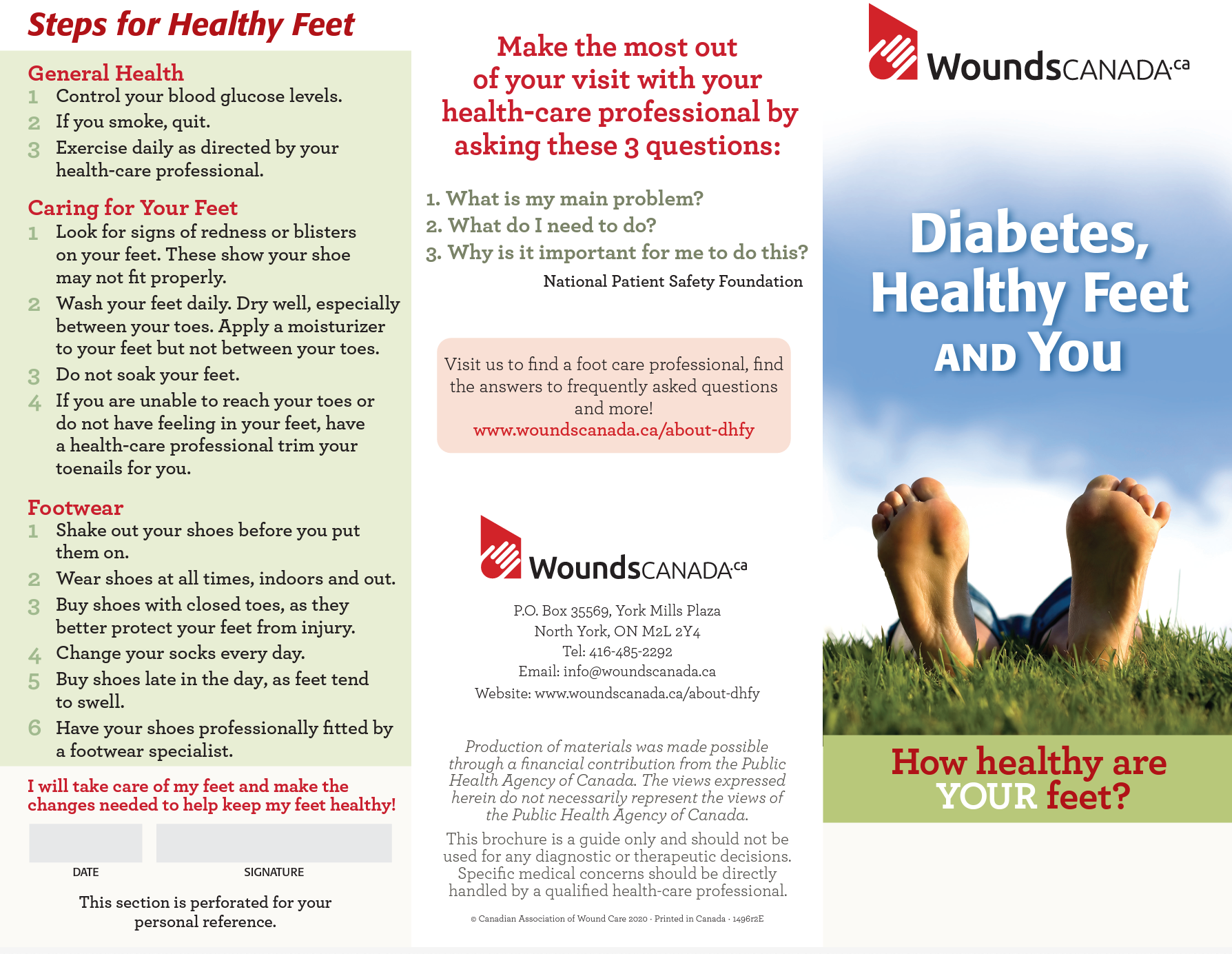 Diabetes, Healthy Feet and You: Patient Brochure